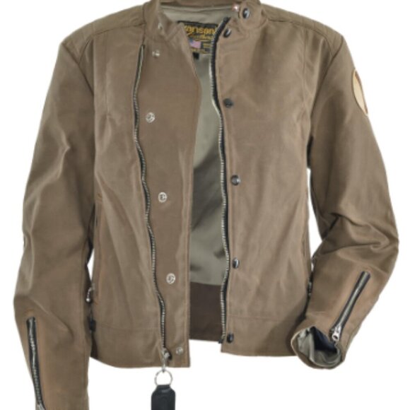 Vanson Jacket Wax Cotton Motto Jacket - Picture 4 of 13